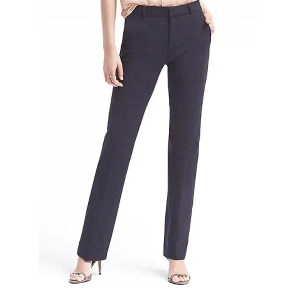 Banana Republic Navy Straight-Leg Work Pants
